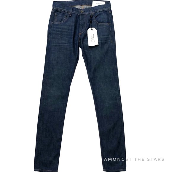 rag & bone Fit 2 Owen Dark Blue Wash Slim Jeans - Picture 4 of 10